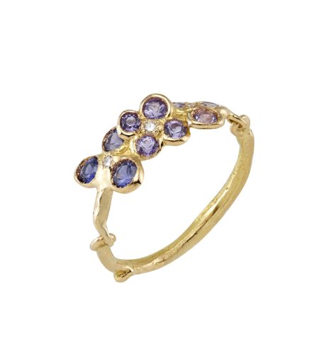 Bague Champs de lavande Anais Rheiner Or jaune sapphirs