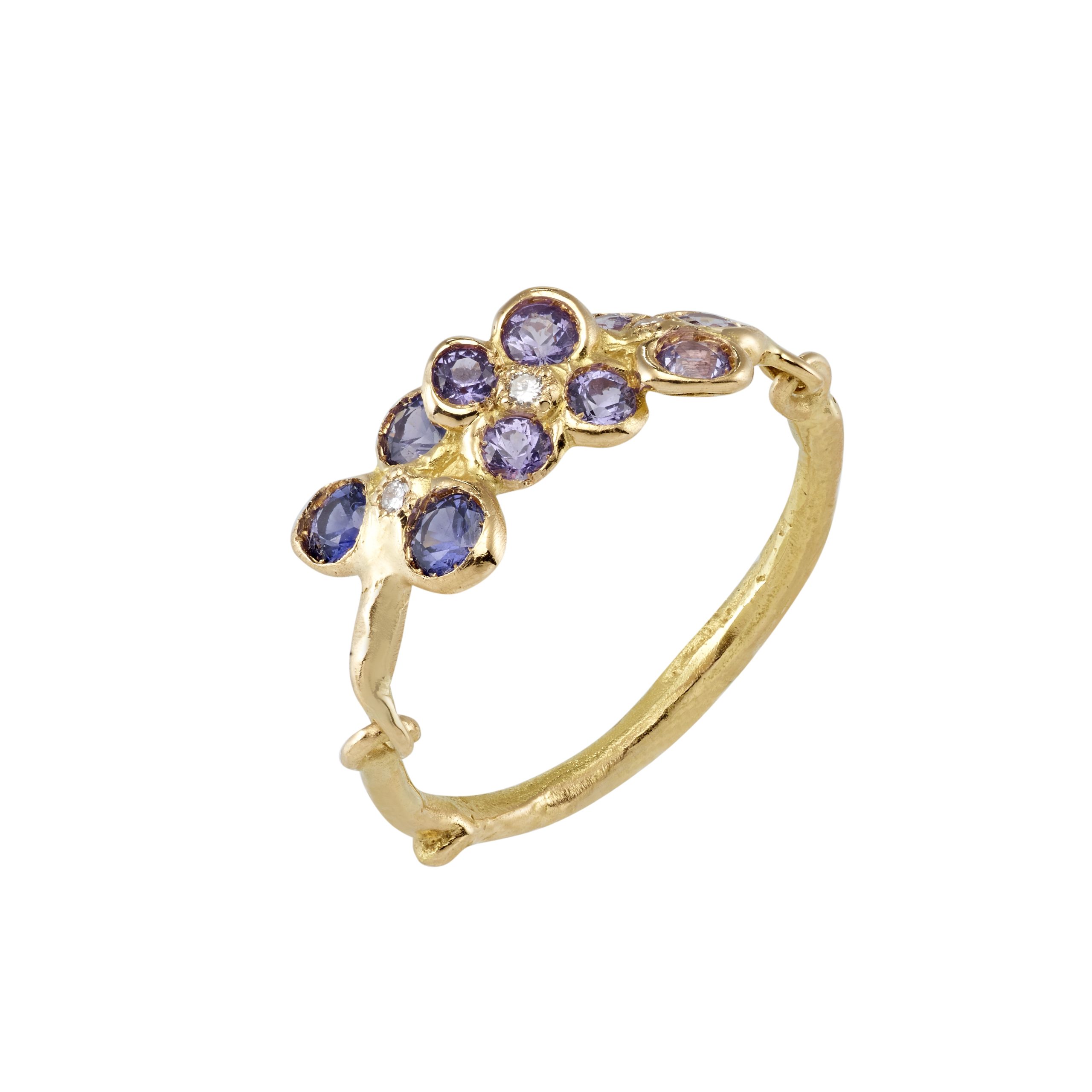 Bague Champs de lavande Anais Rheiner Or jaune sapphirs Bague Champs de lavande Anais Rheiner Or jaune sapphirs
