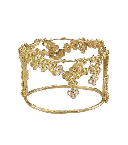 Anais Rheiner Manchette Jardin mystérieux or jaune 18 carat
