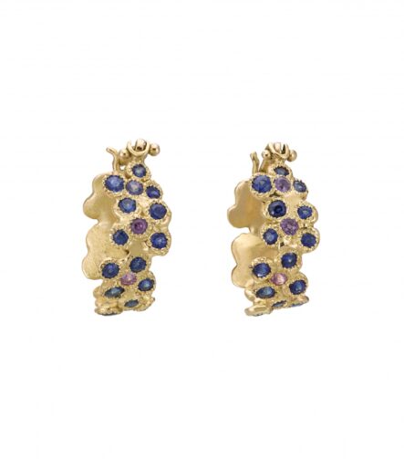Anais Rheiner Boucles d'oreilles or jaune 18 carat saphirs