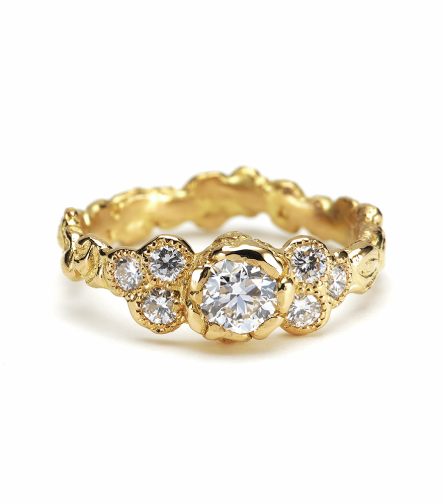 Anais Rheiner Bague Ambroisie or jaune 18 carat et diamants