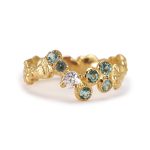 Éclats de paradis bague diamant et tourmalines Anais Rheiner joaillerie