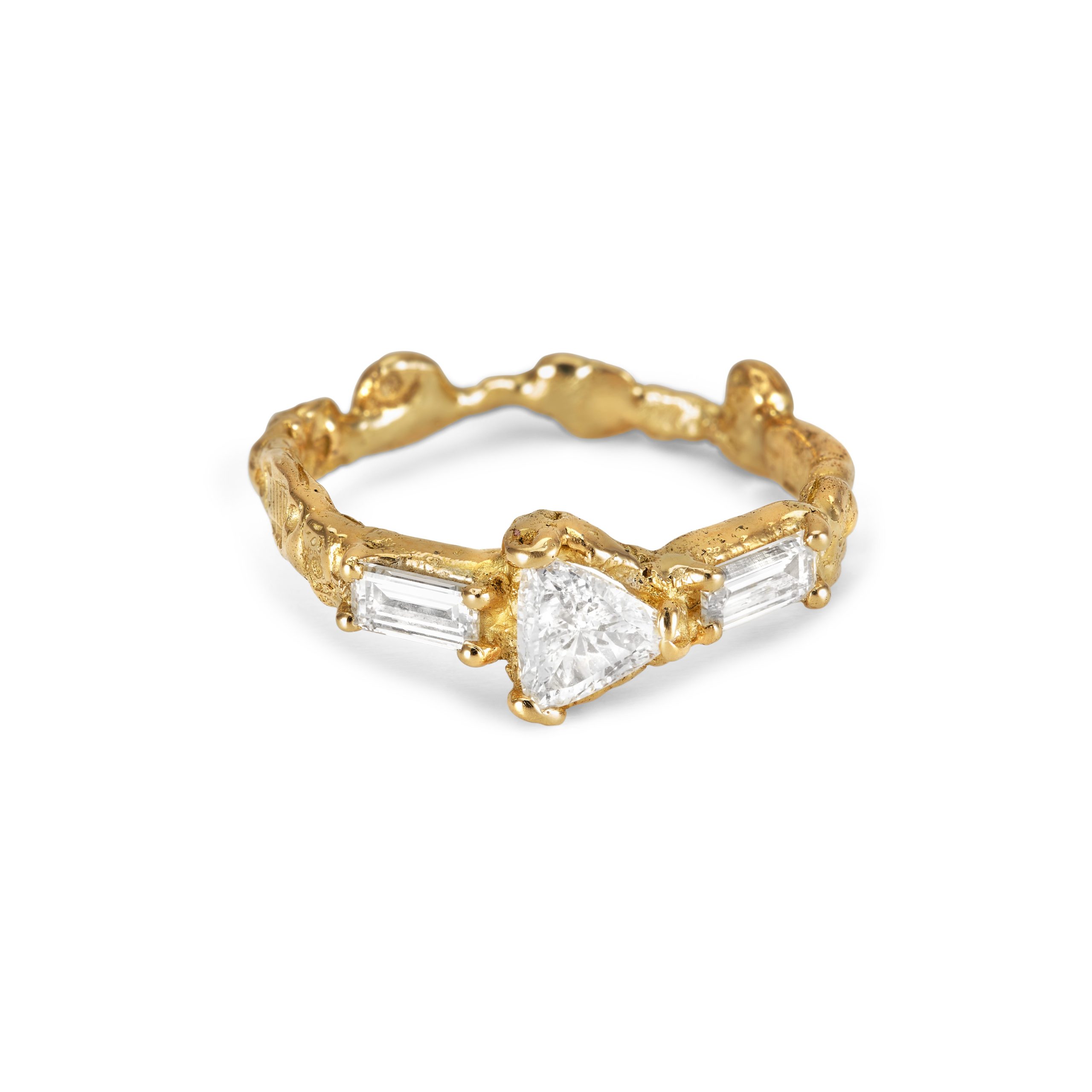Bague Traine lumineuse Anais Rheiner 18 carat Or jaune et diamants