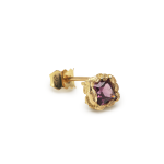 PINK TOURMALINE STUD SINGLE RECYCLED GOLD 18CT