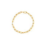 WHITE DIAMOND CHAIN BRACELET 19 CM  RECYCLED YELLOW GOLD 18CT