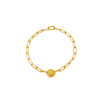 Fire Medal Chain Bracelet 19 cm  recycled yellow gold 18ct