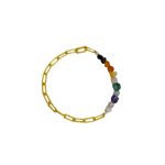 CHAKRA 5 CHAIN BRACELET  19 CM  RECYCLED YELLOW GOLD 18CT