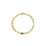 GREEN TOURMALINE CHAIN BRACELET 19 CM RECYCLED GOLD 18CT