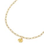 Water Medal Chain Necklace recycled yellow gold 18CT