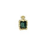 SINGLE PENDANT EARRING  RECYCLED YELLOW GOLD 18CT GREEN TOURMALINE – Image 2
