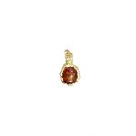 SINGLE PENDANT EARRING  RECYCLED YELLOW GOLD 18CT ORANGE HESSONITE – Image 2