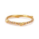3/4 DIAMONDS THIN PLAIN BAND RECYCLED YELLOW GOLD 18CT