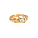PINKY RING  RECYCLED YELLOW GOLD 18CT DIAMOND